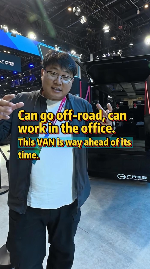 A wildly creative layout design, and a large van with a freely movable steering wheel 